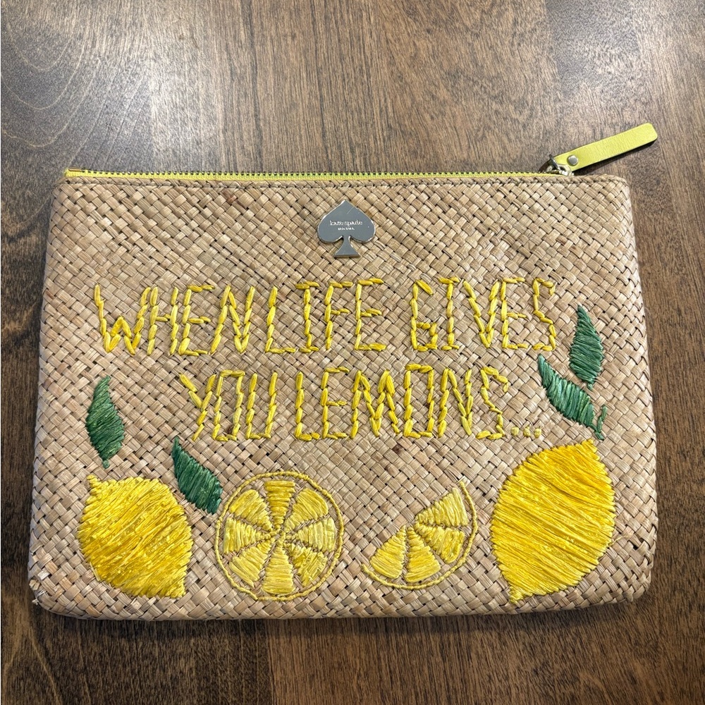 Kate Spade lemon straw clutch - “when life hands you lemons…make limoncello”